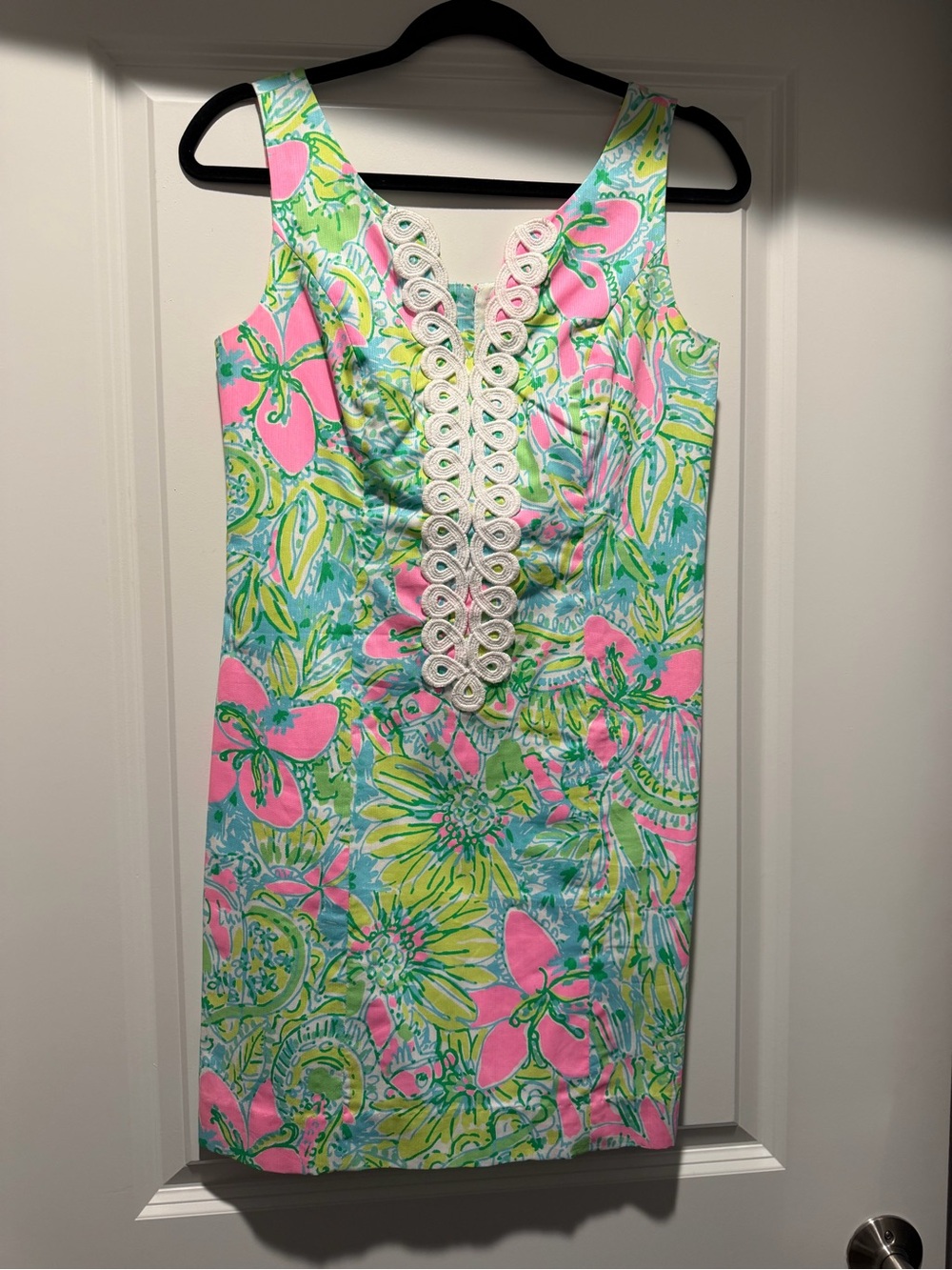 Lily Pulitzer  Floral Dress with Lace Trim
